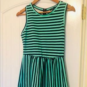 Mint/navy striped Limited sleeveless dress